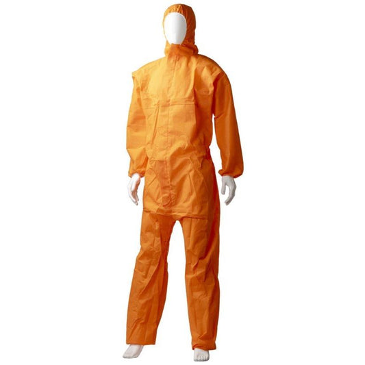 High Visibility SMS Orange Coveralls with Anti-Static Protection