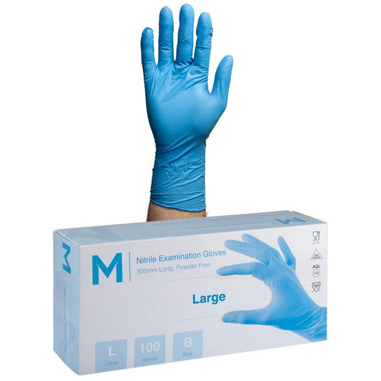 Nitrile Long Cuff Sky Blue Gloves 6.0g