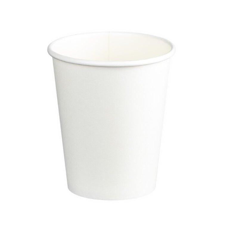 Single Wall PE Paper Cups White