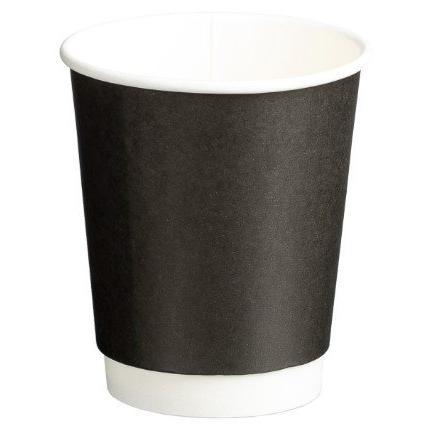 Double Wall PE Paper Cups Black