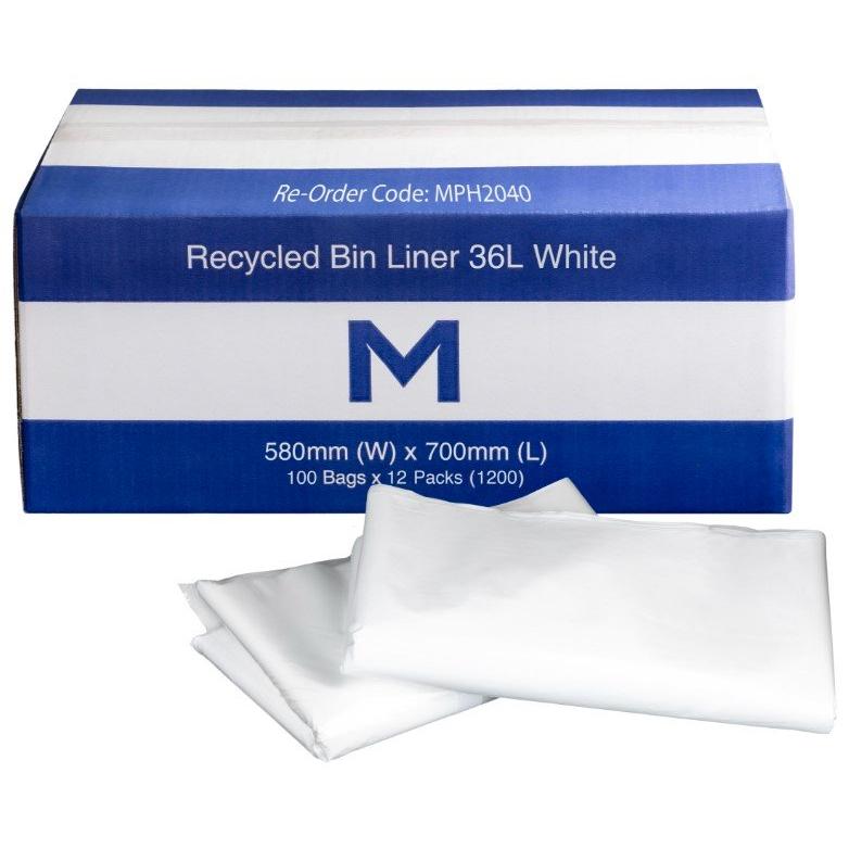 Recycled Bin Liners 36L