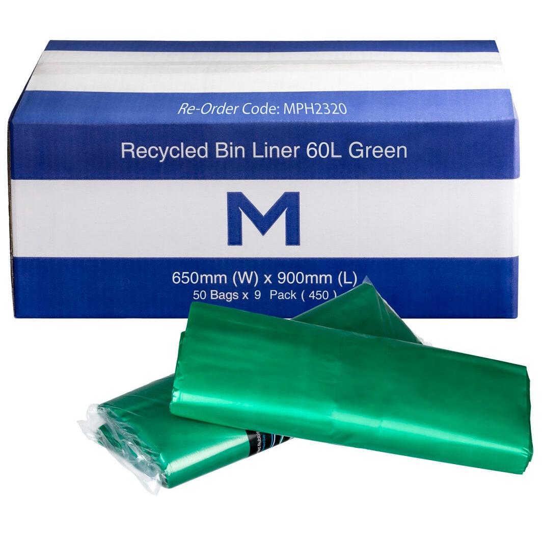 Recycled Bin Liners 60L (Bulk)