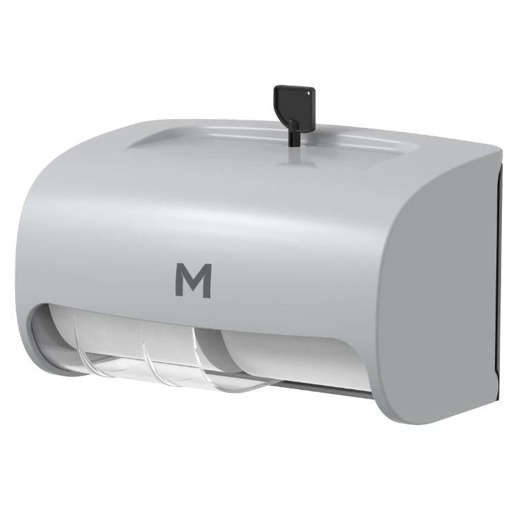 Durable M-Brand Horizontal 2-Roll Toilet Tissue Dispenser for Commercial Use