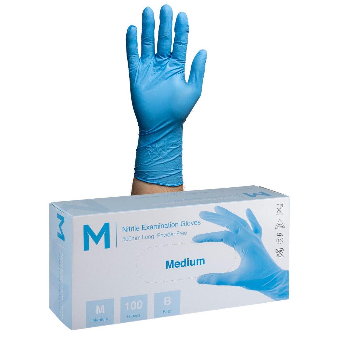 Nitrile Long Cuff Sky Blue Gloves 6.0g