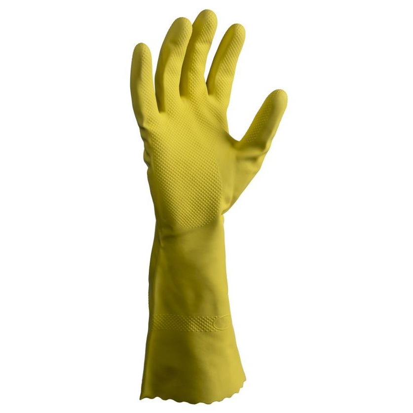 Silverlined Yellow Rubber Gloves