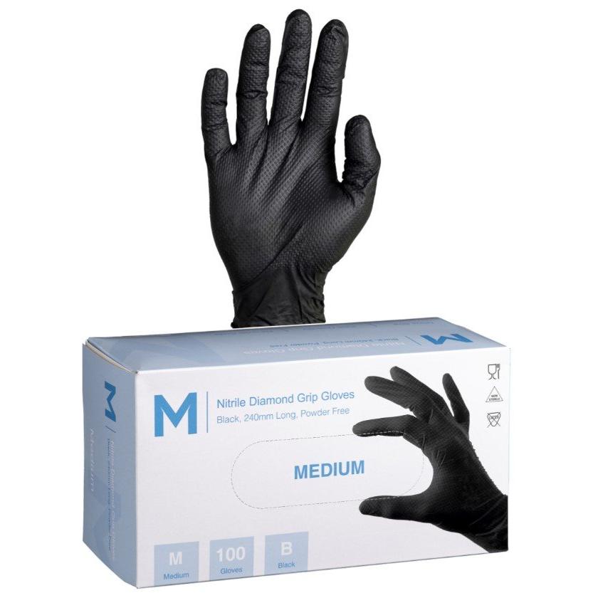 Nitrile Black Diamond Gloves 9.0g