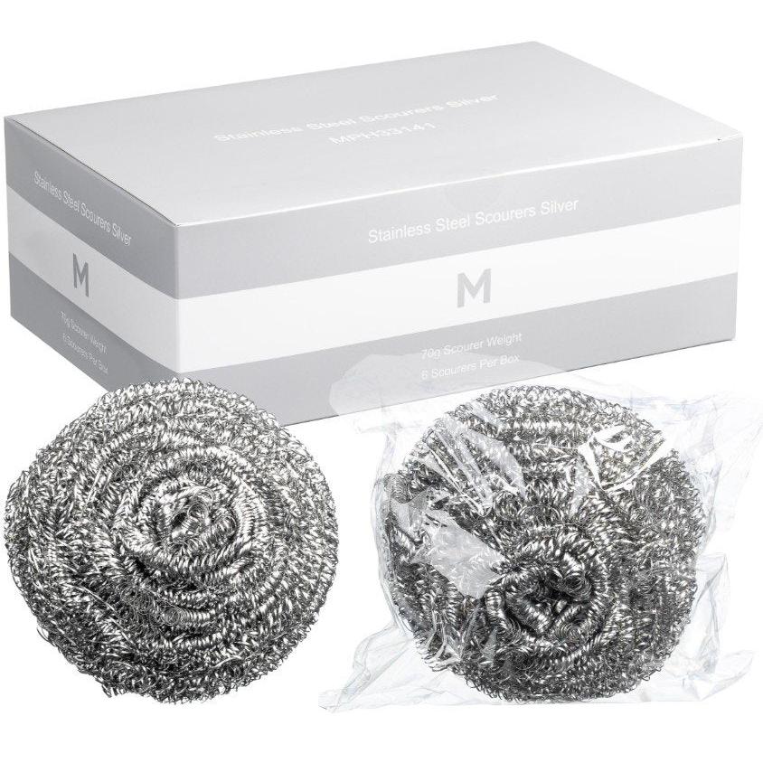 Stainless Steel Scourers (10x 6 Packs)