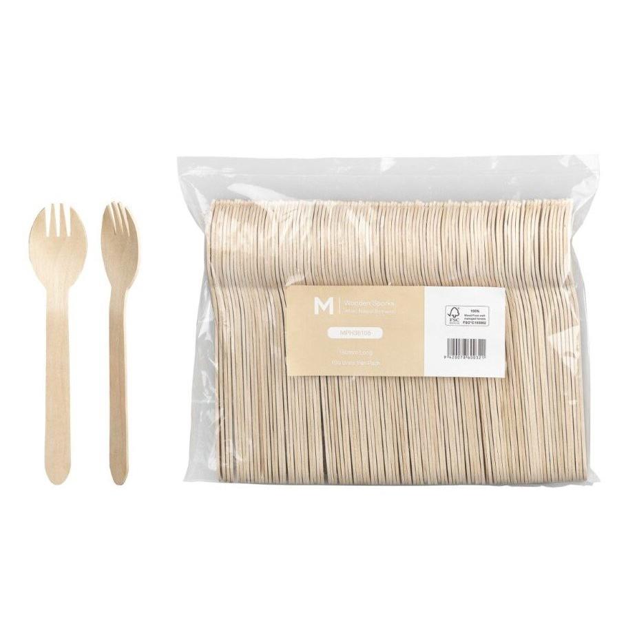 Premium Eco-Friendly Birch Wood Cutlery & Chopsticks Assortment - Bulk Pack