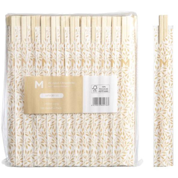 Premium Eco-Friendly Birch Wood Cutlery & Chopsticks Assortment - Bulk Pack