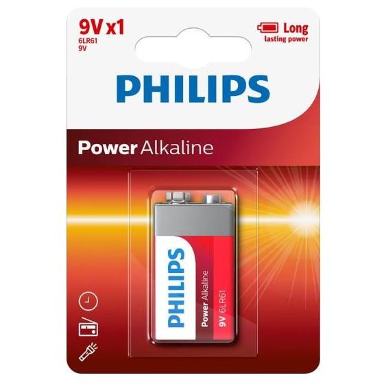 Philips 9V Alkaline & Long-Life Batteries for Smoke Alarms & Electronic Devices