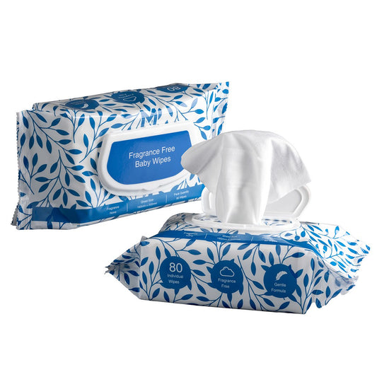 Gentle Non-Fragranced Baby Wipes for Sensitive Skin, Bulk Box 12 Packs