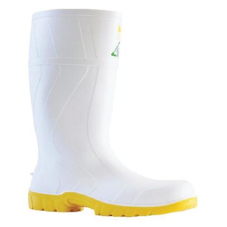Industrial Gumboots White/Yellow