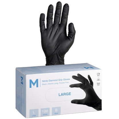 Nitrile Black Diamond Gloves 9.0g