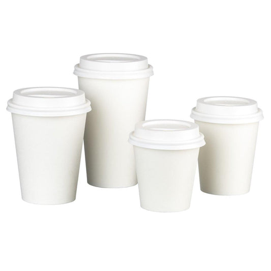 Single Wall PE Paper Cups White