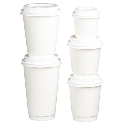 Double Wall PE Paper Cups White