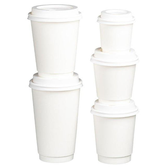 Double Wall PE Paper Cups White